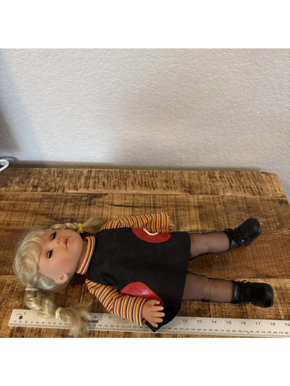 Vintage 1997 Max Zapf Doll 17”Vinyl Blonde Hair Brown Eyes